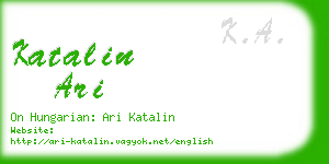 katalin ari business card